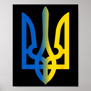 Trident Ukrainian Volodymyr Zelensky President Of  Poster