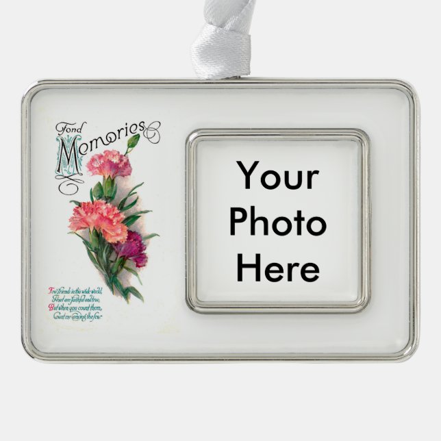 Tried And True Friend Silver Plated Framed Ornament (Front)