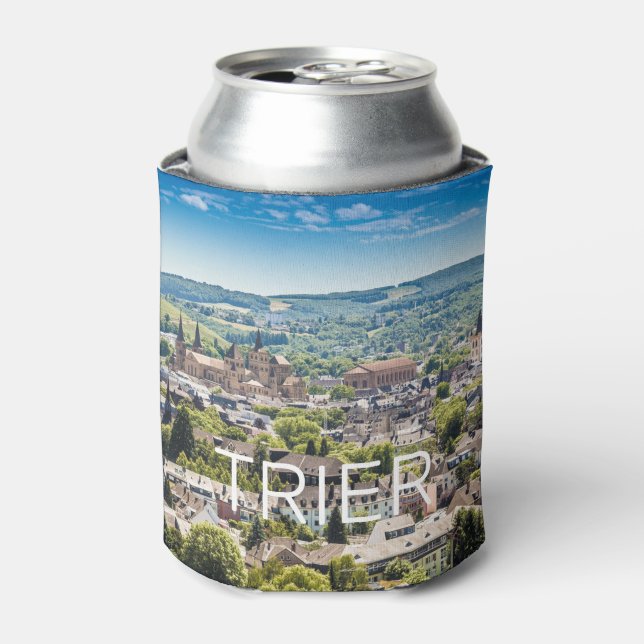 Trier Cityscape Panorama Moselle Germany Souvenir Can Cooler (Can Front)