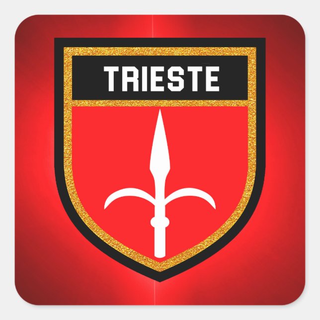 Trieste Flag Square Sticker (Front)