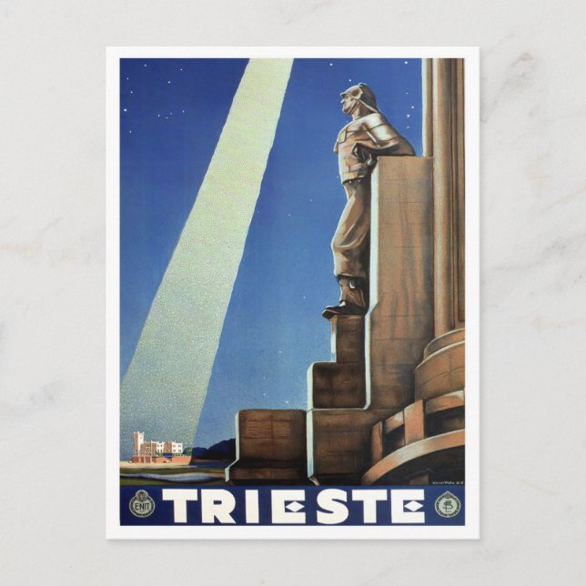 Trieste Italy vintage travel Postcard (Front)