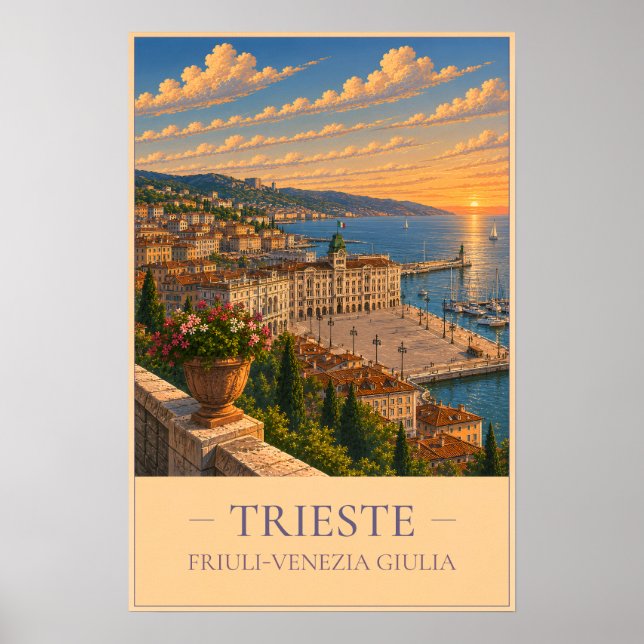 Trieste, Italy – Vintage Travel Poster (Front)