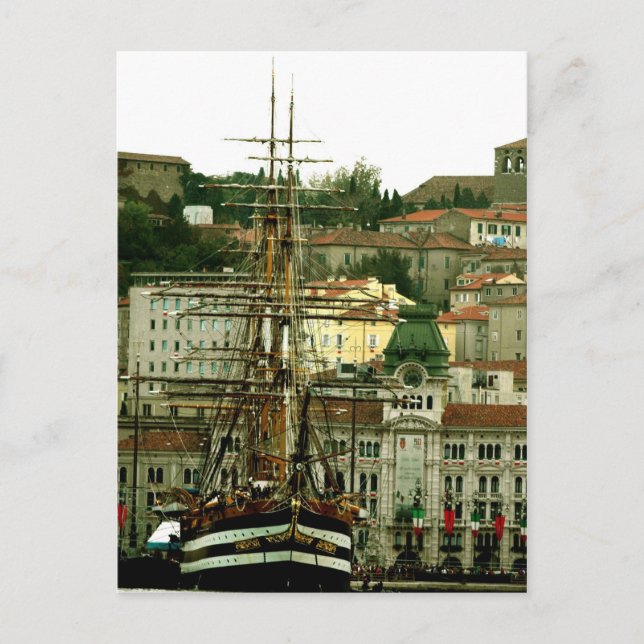 trieste piazza unit postcard (Front)
