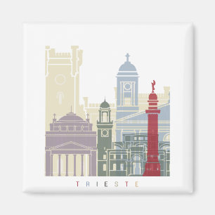 Trieste skyline poster magnet