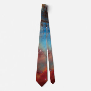 Trifid Nebula Colourful Hubble Outer Space Photo Tie