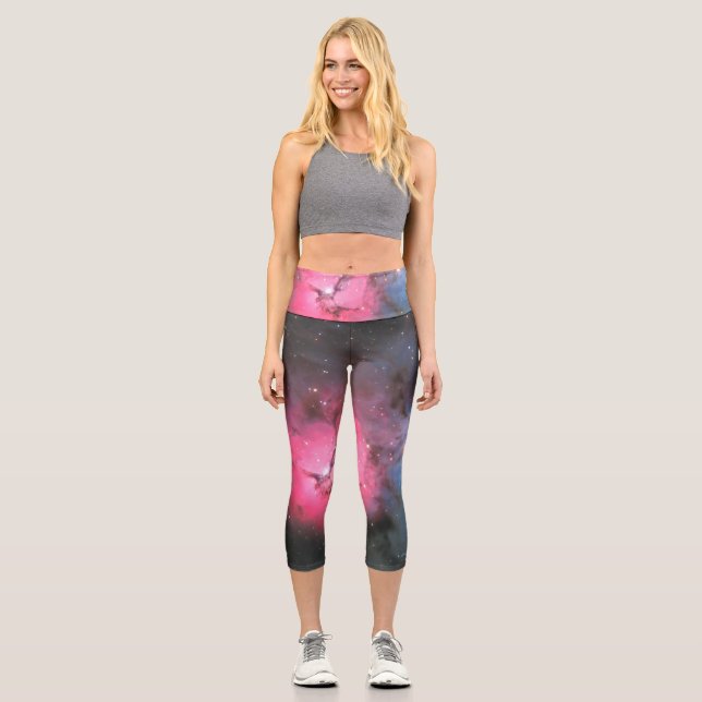 Trifid Nebula (M 20) - Neck Tie Capri Leggings (Front)