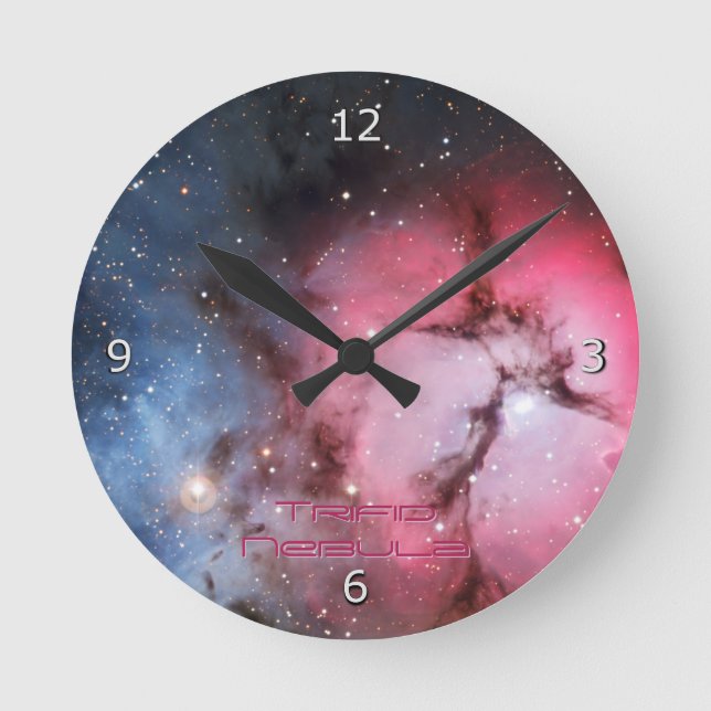 Trifid Nebula, Messier 16 - Pillars of Creation Round Clock (Front)