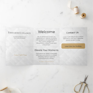 Trifold Card Minimalist Elegant Neutral Design