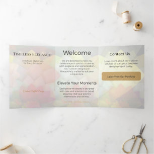 Trifold Card Minimalist Elegant Neutral Design