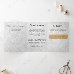 Trifold Card Minimalist Elegant Neutral Design