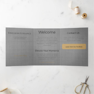 Trifold Card Minimalist Elegant Neutral Design