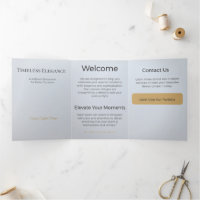 Trifold Card Minimalist Elegant Neutral Design