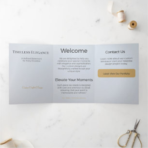 Trifold Card Minimalist Elegant Neutral Design