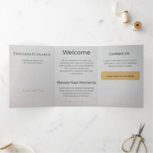 Trifold Card Minimalist Elegant Neutral Design