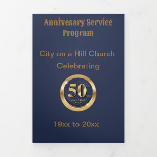 Trifold Church 50th Annivesary Program