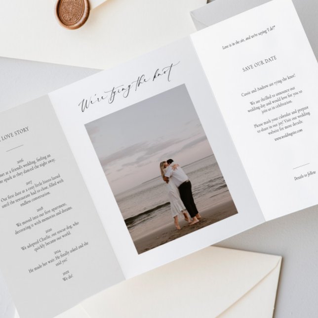 Trifold Save the Date Invitation with Photo (Creator Uploaded)