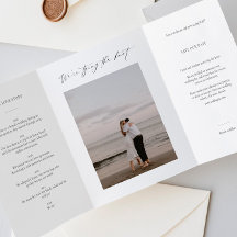 Trifold Save the Date Invitation with Photo