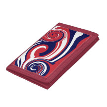 TriFold Wallet Red White Blue