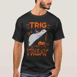 Trig Or Treat Hippopotamus Math Teacher Costume Ha T-Shirt