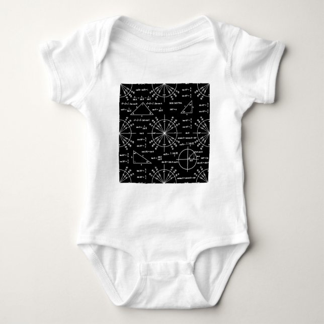 Trig & Triangles Baby Bodysuit (Front)