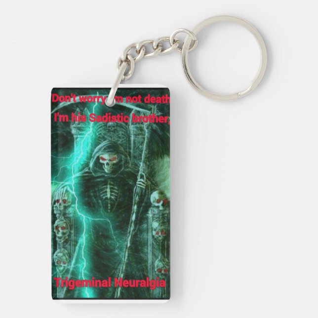 Trigeminal Neuralgia Awareness Key Chain (Back)