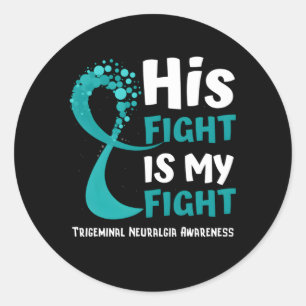 Trigeminal Neuralgia Awareness Ribbon Hope Family  Classic Round Sticker