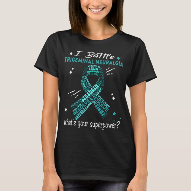Trigeminal Neuralgia Awareness Ribbon Support Gift T-Shirt (Front)