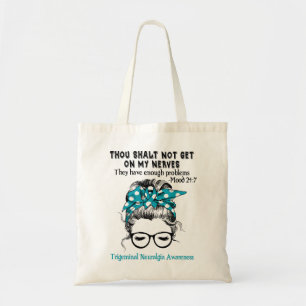 Trigeminal Neuralgia Awareness Ribbon Support Gift Tote Bag