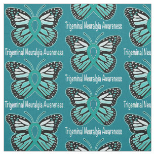 Trigeminal Neuralgia Butterfly Awareness Ribbon Fabric