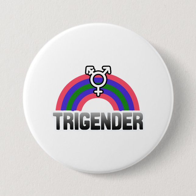Trigender Pride 7.5 Cm Round Badge (Front)
