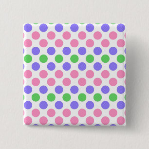 Trigender Pride Flag Colours Polkadots 15 Cm Square Badge