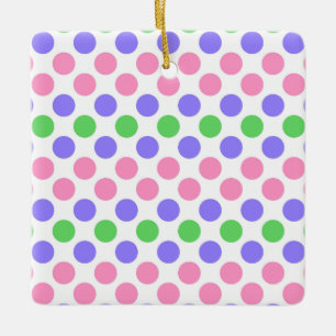 Trigender Pride Flag Colours Polkadots Ceramic Ornament
