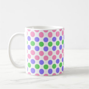 Trigender Pride Flag Colours Polkadots Coffee Mug