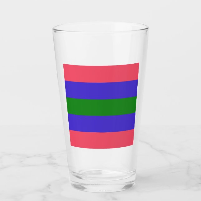 Trigender Pride Flag Glass (Front)