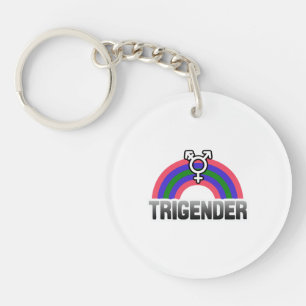 Trigender Pride Key Ring