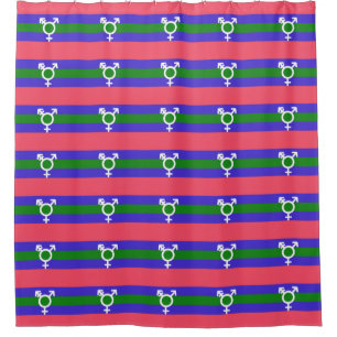 Trigender Pride Shower Curtain