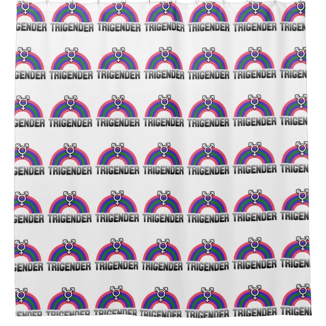 Trigender Pride Shower Curtain (Front)