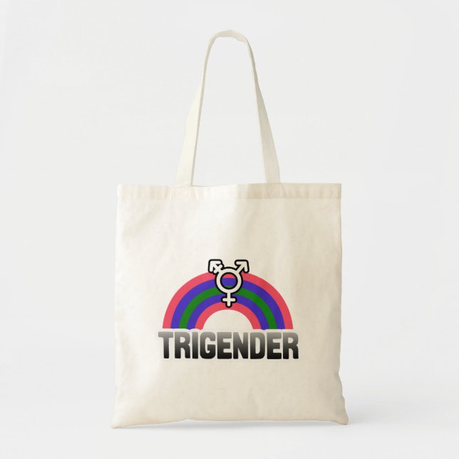 Trigender Pride Tote Bag (Front)