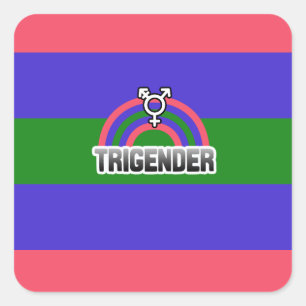 TRIGENDER RAINBOW STICKER