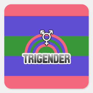 TRIGENDER RAINBOW STICKER