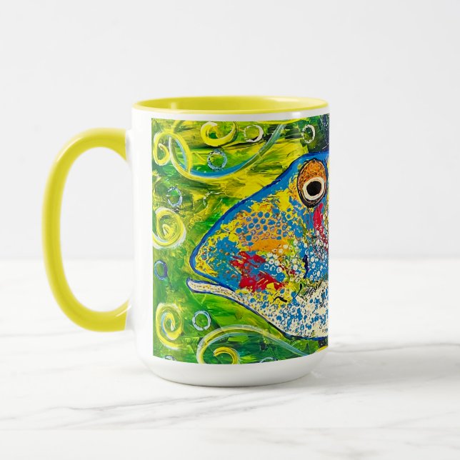 Trigger Fish Mug Yellow (Left)