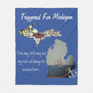Triggered For Michigan Fleece Blanket