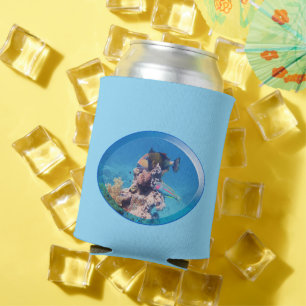 Triggerfish at coral reef - Photographic Design    Can Cooler