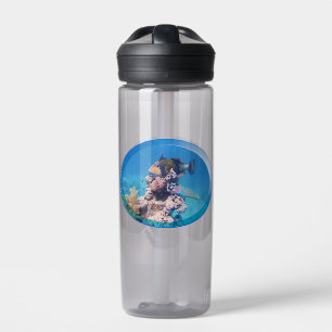 Triggerfish at coral reef - Photographic Design Water Bottle
