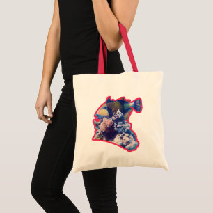 Triggerfish Red-Bordered Organic Crop View Tote Bag