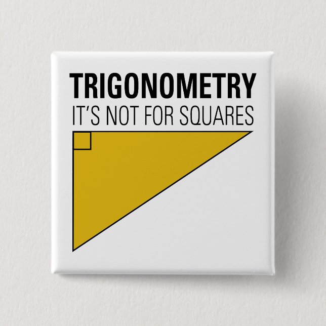Trigonometry 15 Cm Square Badge (Front)