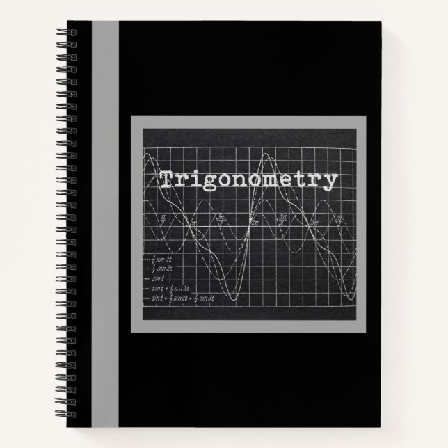TRIGONOMETRY EQUATIONS (BLACK) NOTEBOOK (Front)