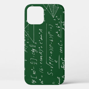 Trigonometry formulas geometric blackboard pattern iPhone 12 case
