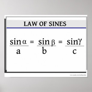 Trigonometry Poster: Law of Sines Poster