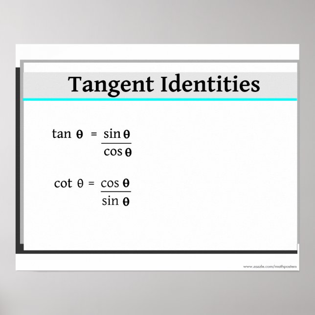 Trigonometry: Tangent Identities Poster (Front)